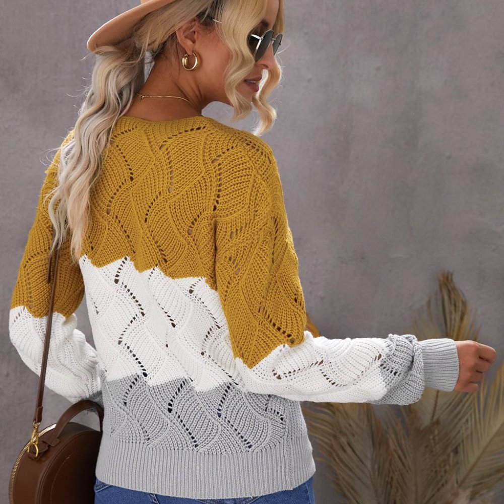 Weave Me In Colorblock Sweater - Picture 2 of 5